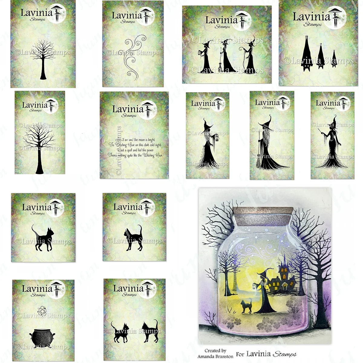 

The Dream Witch Collection Mini Clear Stamps Reusable Handmade Embossing DIY Scrapbook Diary Greeting Card Decoration