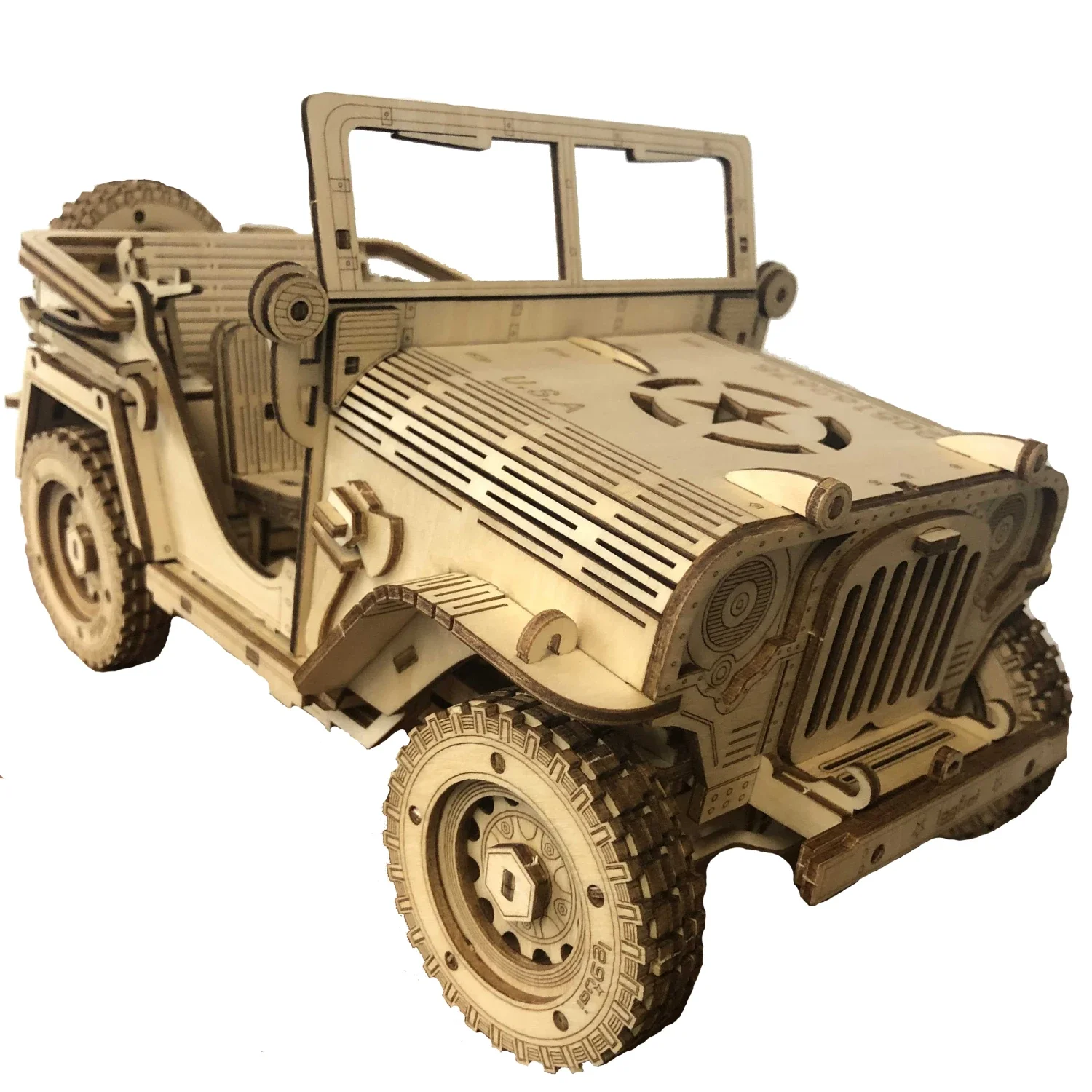 3d Wooden Off-road Cars Puzzles Building Blocks Kits Military Collections Toys for Teens Adults DIY Assembling Jeep Models Gift