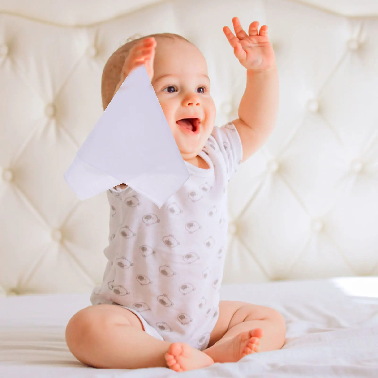 

12Pcs Absorbent Sweat Towels High-Grade Cotton Breathable Baby Sweat Pads Comfortable Toddler Back Cloths Fast Dry Skin-Friendly