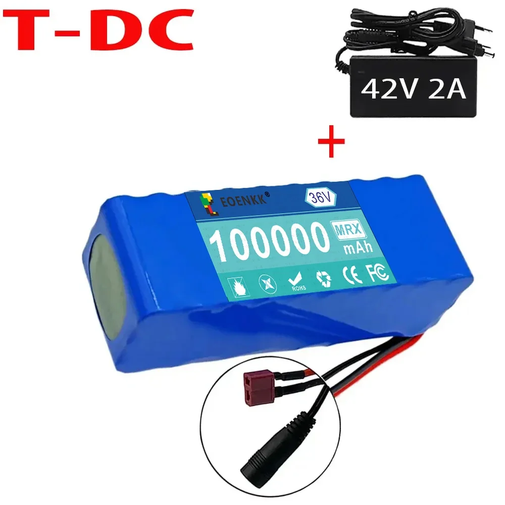 Brand new high capacity battery 36V 100Ah 10S3P 42V lithium-ion battery pack, suitable for electric bicycles and chargers