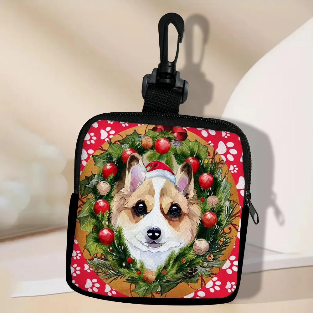 

Christmas Dog Face New Fashion Women's Wallet Women's Short Multi functional Zero Wallet Driver's License Wallet Card Bag 10.16