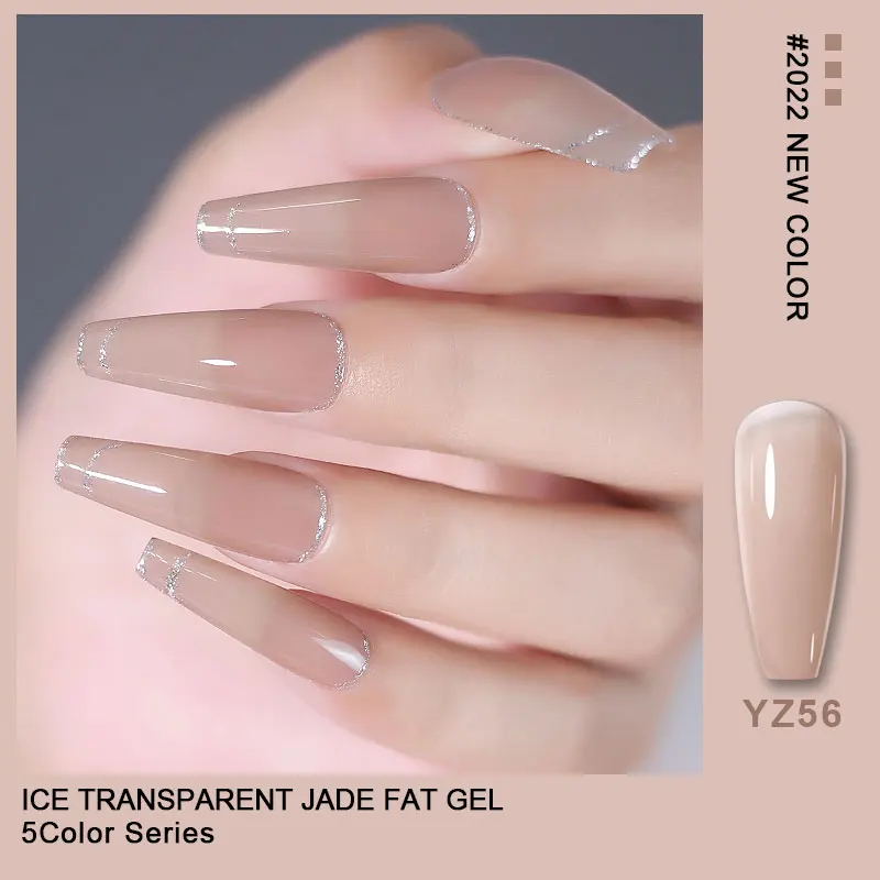Clou Beaute 15ml Jelly Milky White Translucent Color Gel Polish Semi Permanent UV Gel Nail Art Soak Off Varnish Latest Fashion