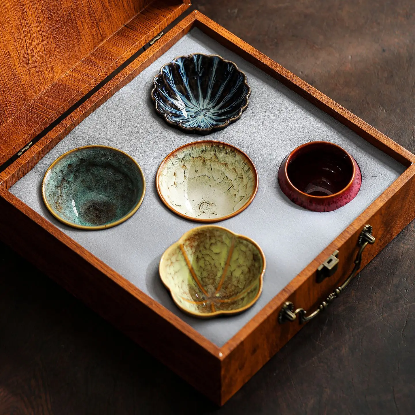 

Kiln transformed jianzhan tea cup set набор чашек для чая с керамическими чайниками «яоцзянь» — подарок