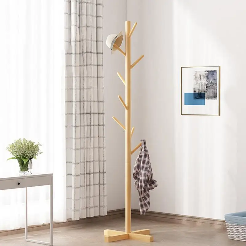 Floor Standing Clothes Rack Tree Branch Shape Multi Hook Convenient Coat Jackets  Rack for Home Living Room Clothing Storage