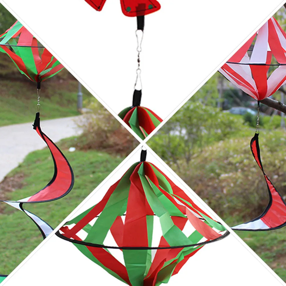

2Pcs Christmas Windmills Hanging Ornaments Colorful Diamond Decor Outdoor Pendant Festival Accessories