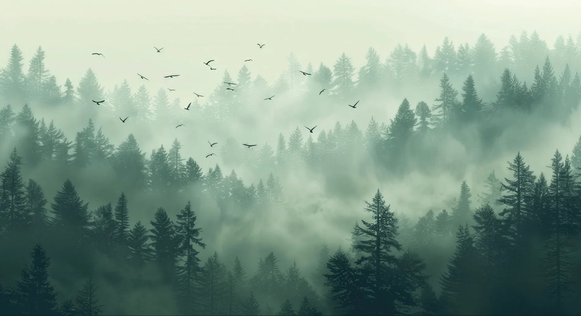 Custom size wallpaper Green pine forest Photo mural background wall mural home decoration painting 3d wallpaper