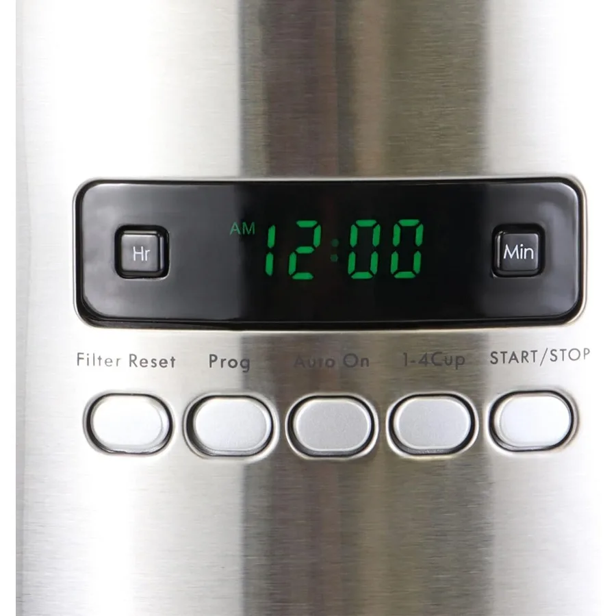 Kenmore Caffettiera a goccia programmabile da 12 tazze con caraffa in vetro per uso caffetteria e barista Caratteristiche Set di birra regolare e audace