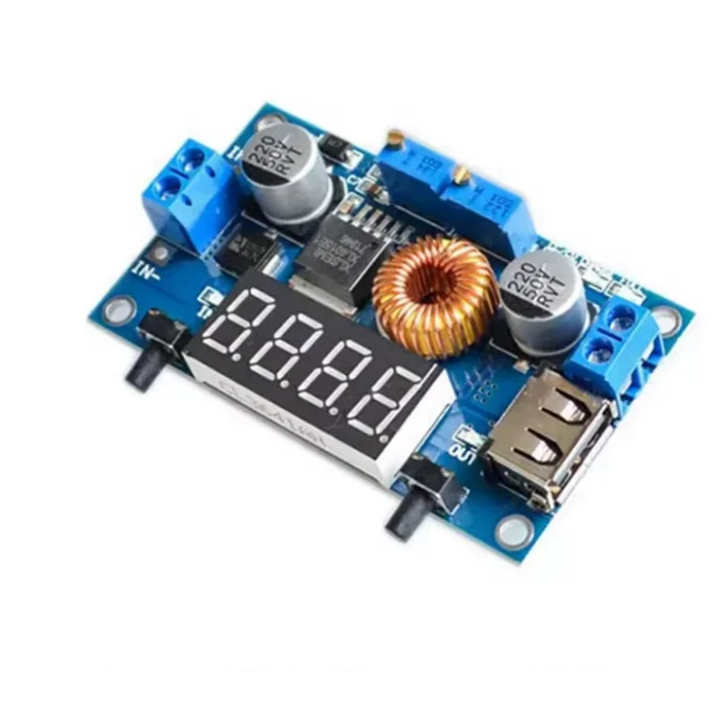 

Модуль постоянного напряжения и снижения напряжения постоянного напряжения 5А с током напряжения корпуса, светодиодным приводом дисплея мощности, литиевой битой