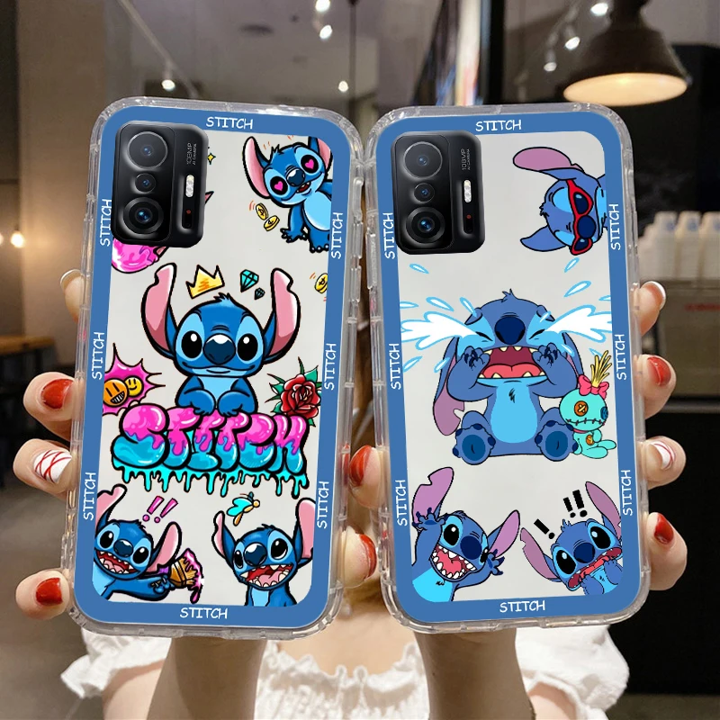 

Cartoon Stitch Cute Baby For Xiaomi Mi 13 Ultra 12 Lite 12T Pro 12X 12S 11 11T 11i 10T 10 5G Transparent Phone Case