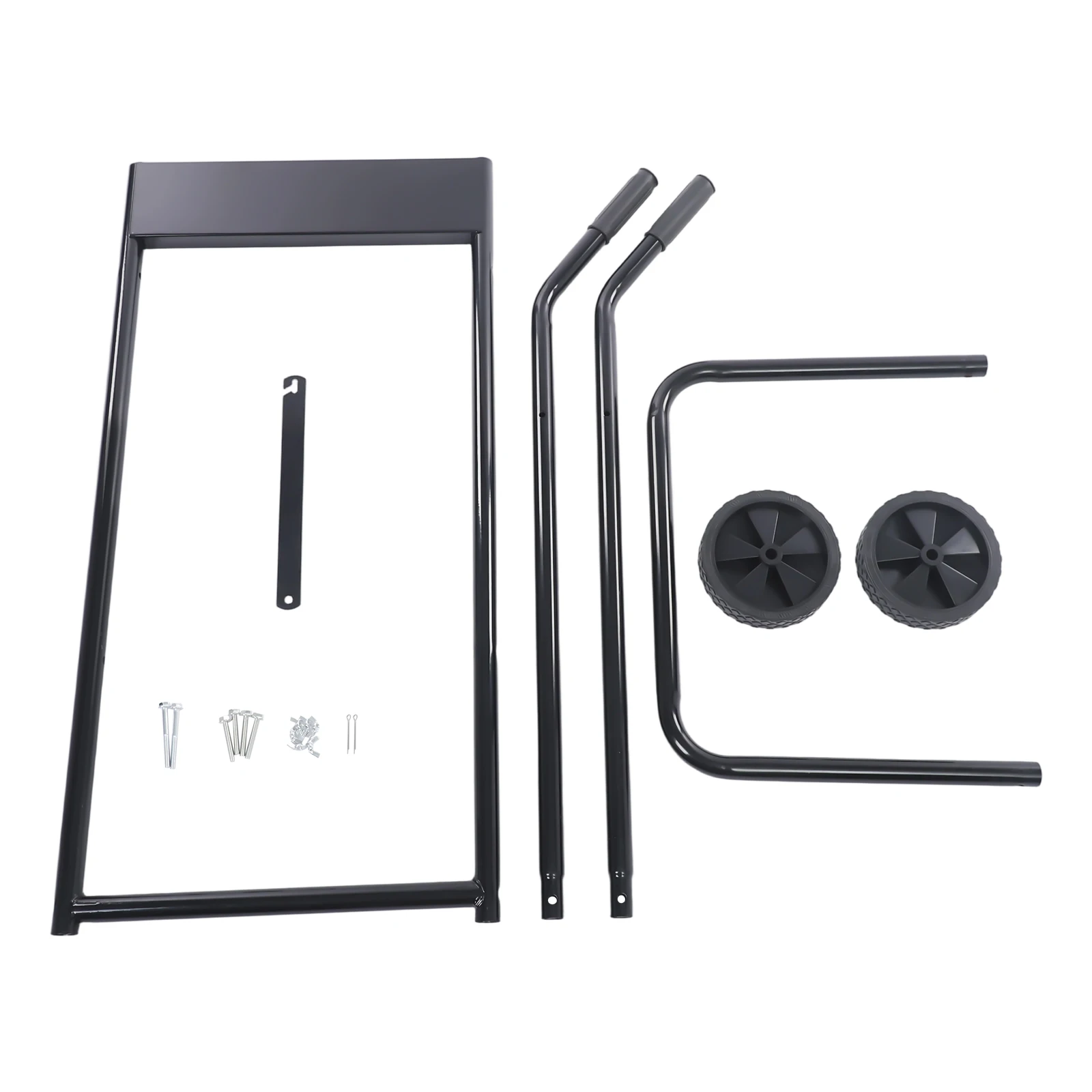 عربة محرك القارب الخارجية القابلة للطي، تحميل عربة محرك القارب شديدة التحمل 40 كجم، مقطورة حامل نقل المحرك الخارجي باللون الأسود