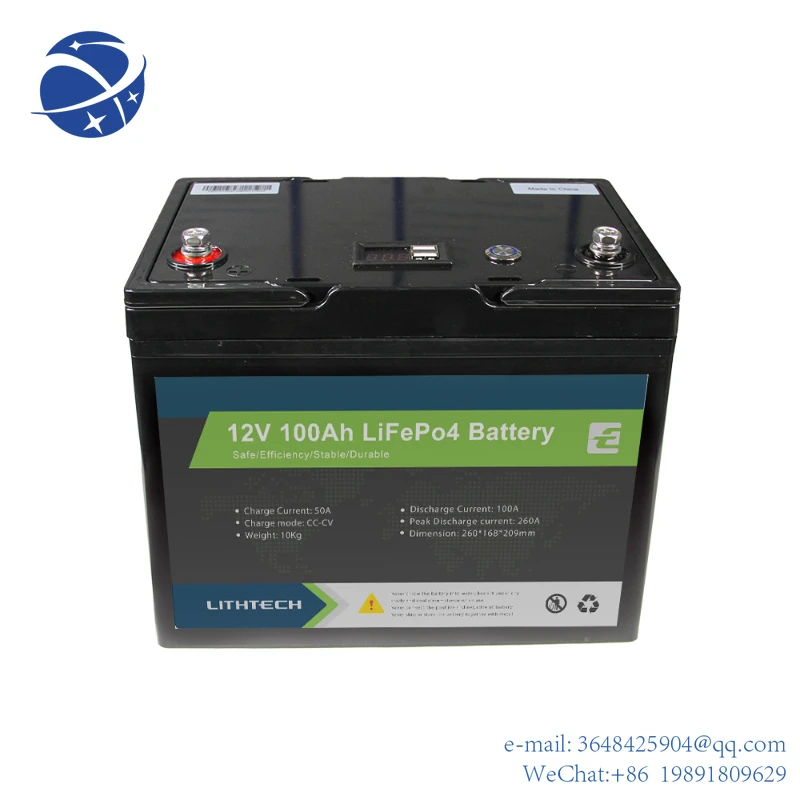 

YYHC Lithium Battery New Product Fast Charging 12v 100ah Robot Long Power Storage Solar Bike lithium ion lifepo4 battery 100ah