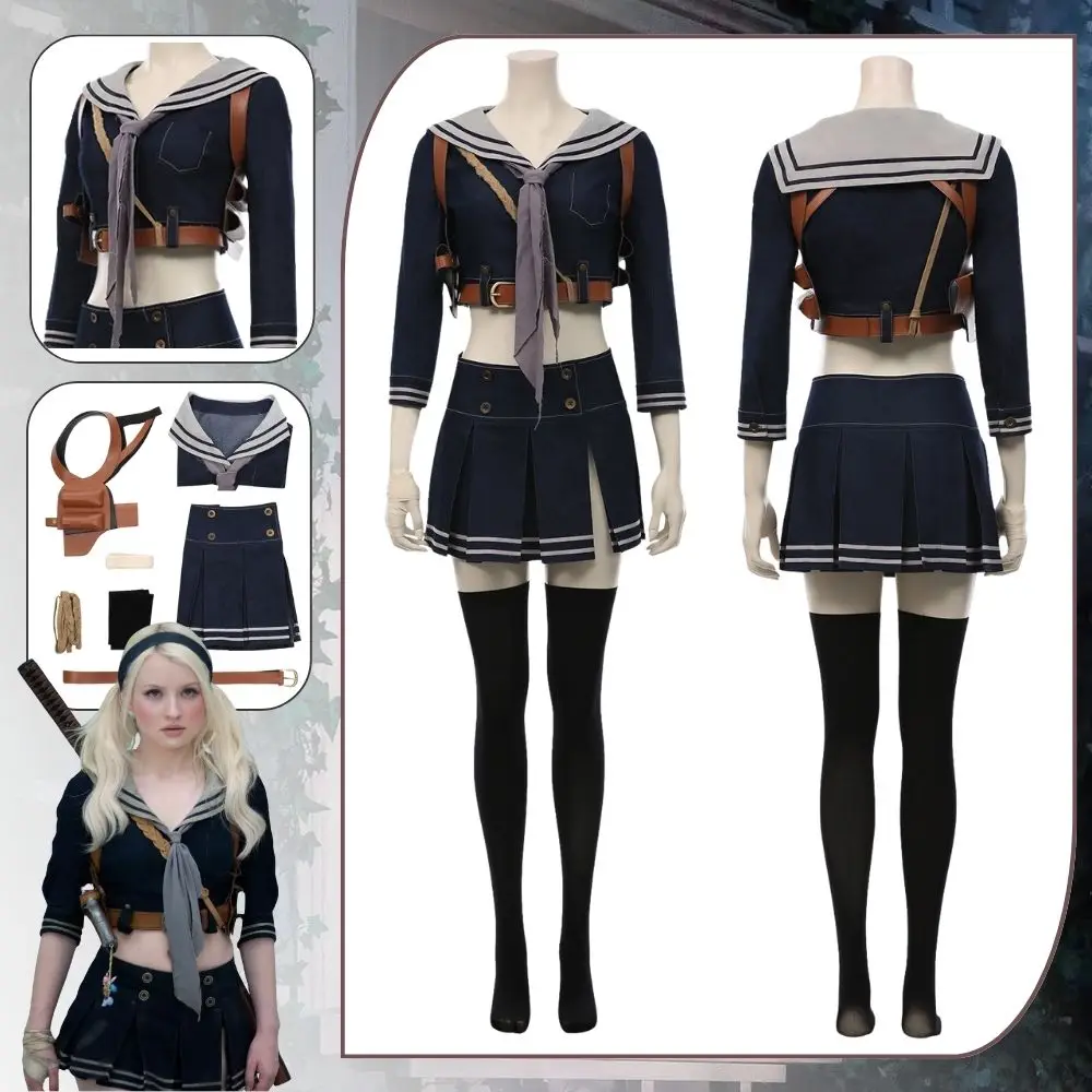 Sucker Cos Punch Baby Doll Cosplay Fantasia Costume Dress Women Girls Skirt Uniform Fancy Dresses Halloween Carnival Party Suit