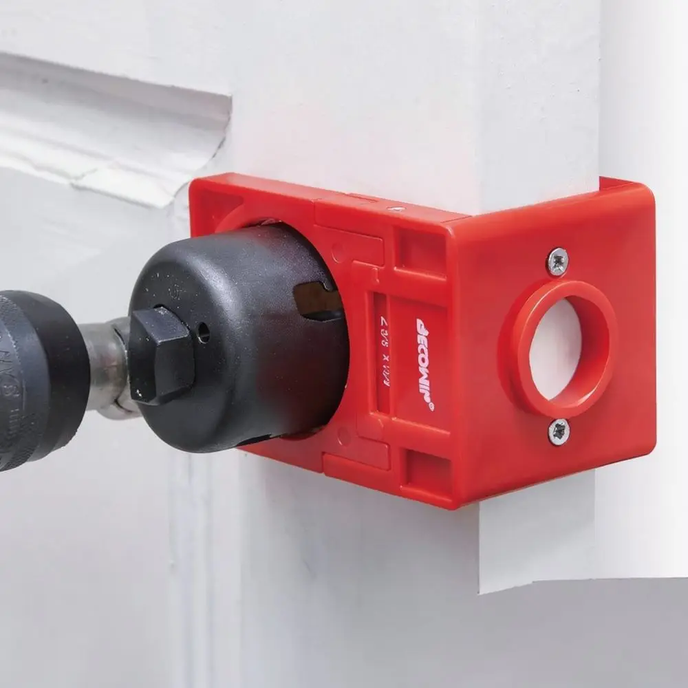Wood Door Lock Hole Opener Tool Precision Positioning Template For Standard Thickness Doors Carpentry Hardware Kit