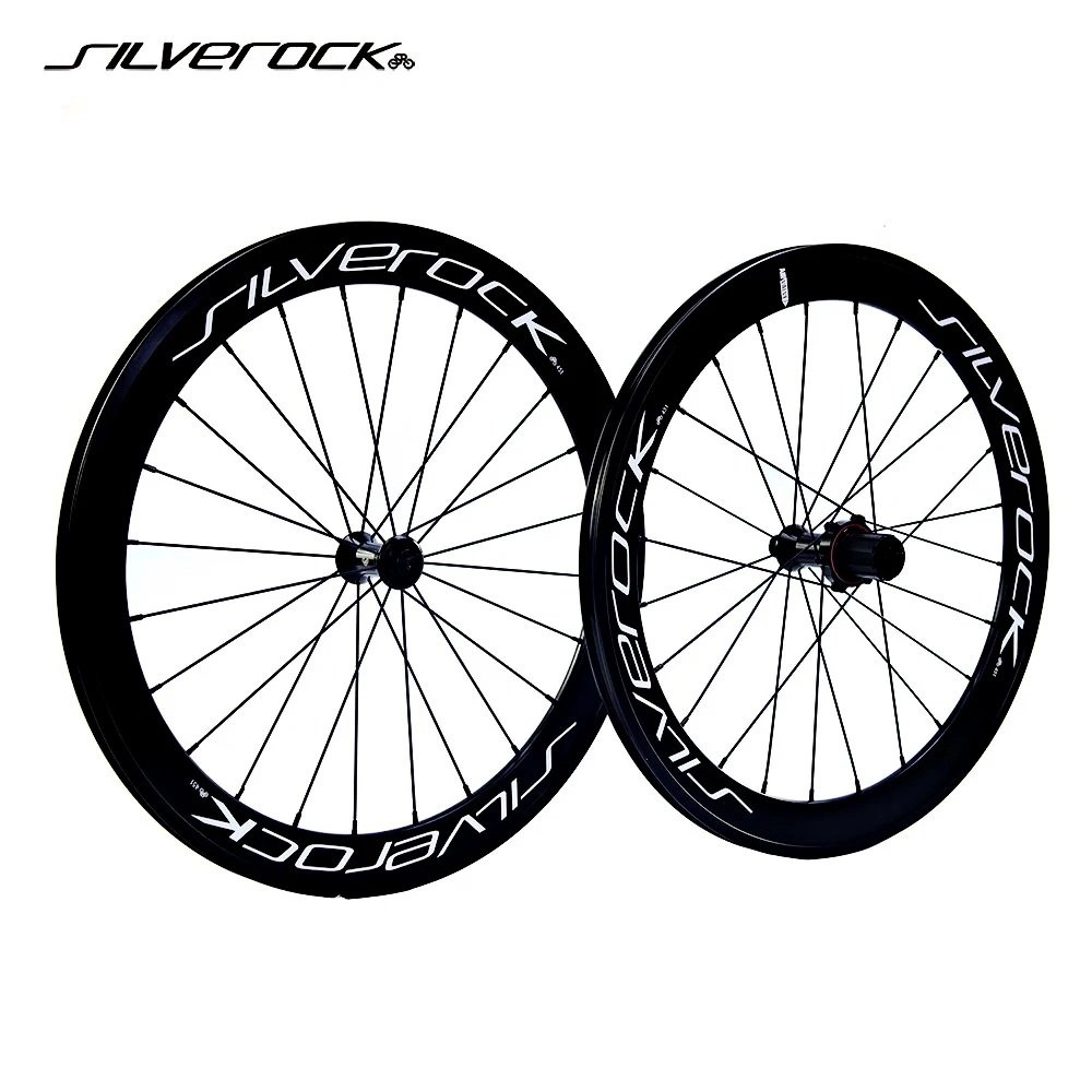 Rodas de Liga SILVEROCK SR42, Freio V Caliper, 42mm de Altura para Bicicletas Dahon e Fnhon, Conjunto de Rodas de 20 Polegadas, 406, 451