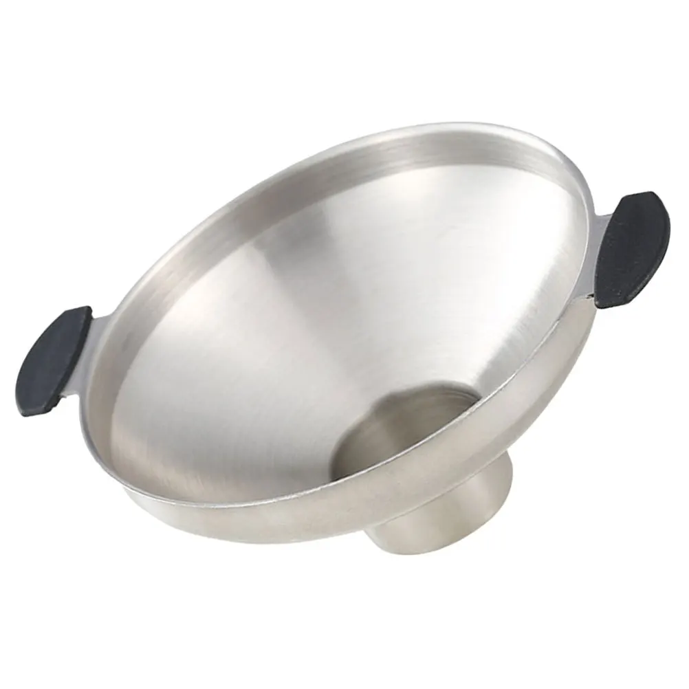 

Stainless Steel Canning Funnel Handles Smooth Surface Wide Mouth Kitchen Essential Canning Funnel Kitchen Flask Funnels