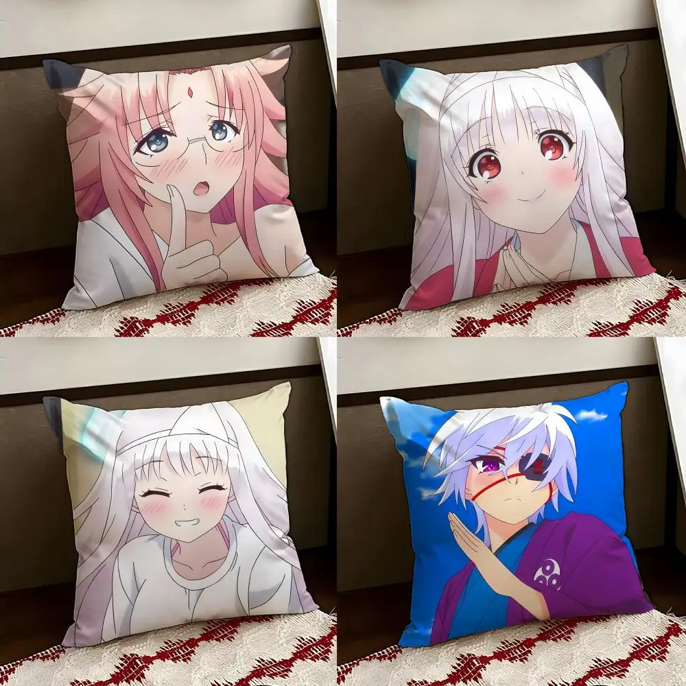 Anime Y-Yuragi-sou no Yuuna-san Cushion Cover Reversible Sof