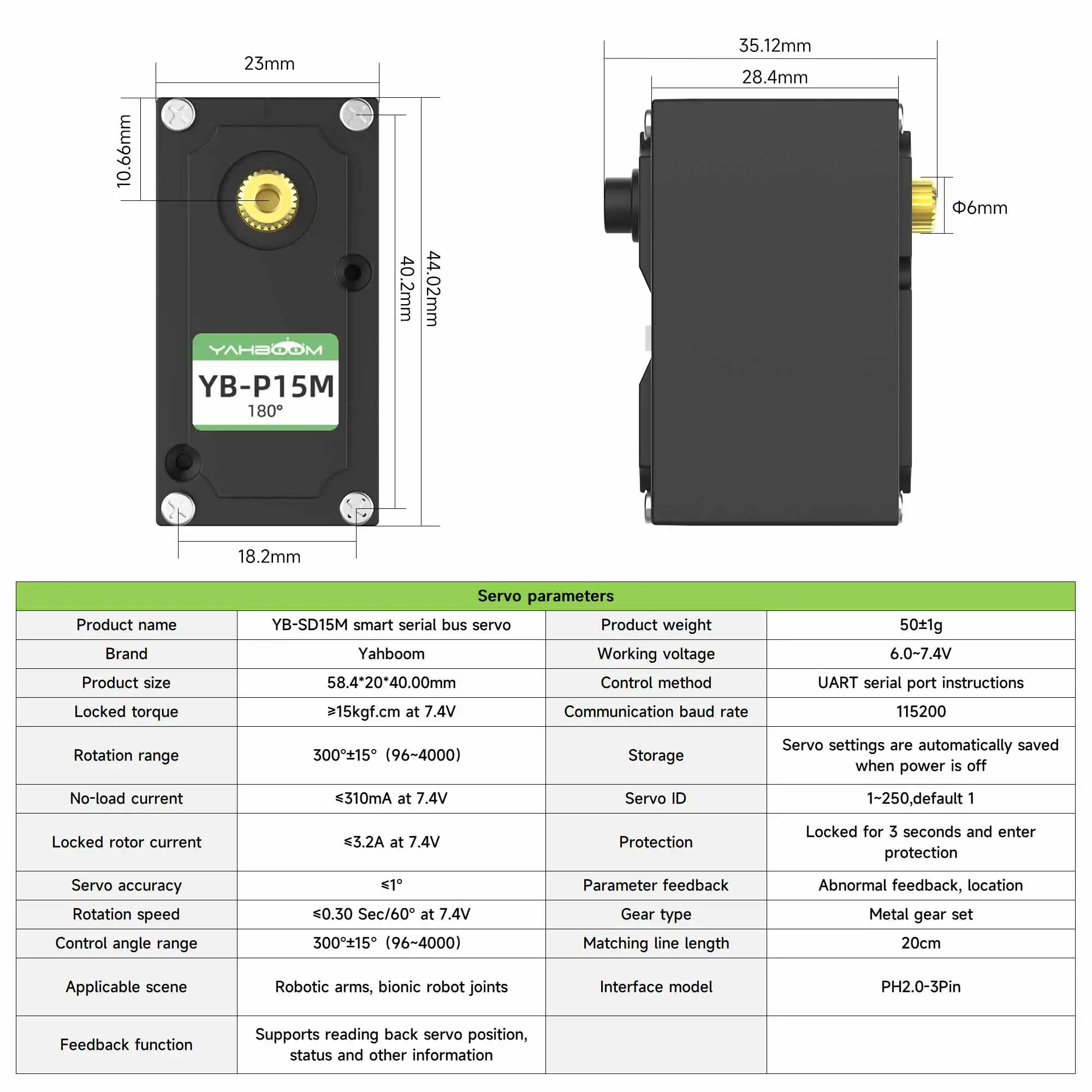 15KG Serial Bus Servos Intelligent Port Dual-axis Digital Servo High-precision With Debug Board for DIY Bionic Robot Robotic Arm