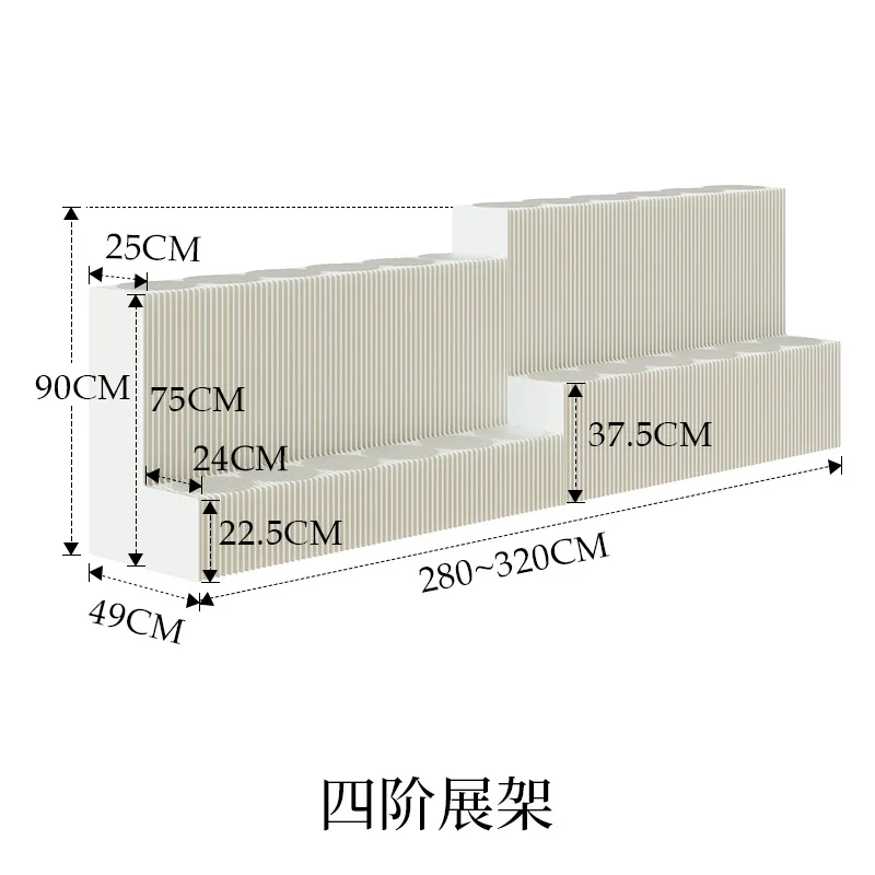 Live product Nakajima vitrine vierde staps displayrek