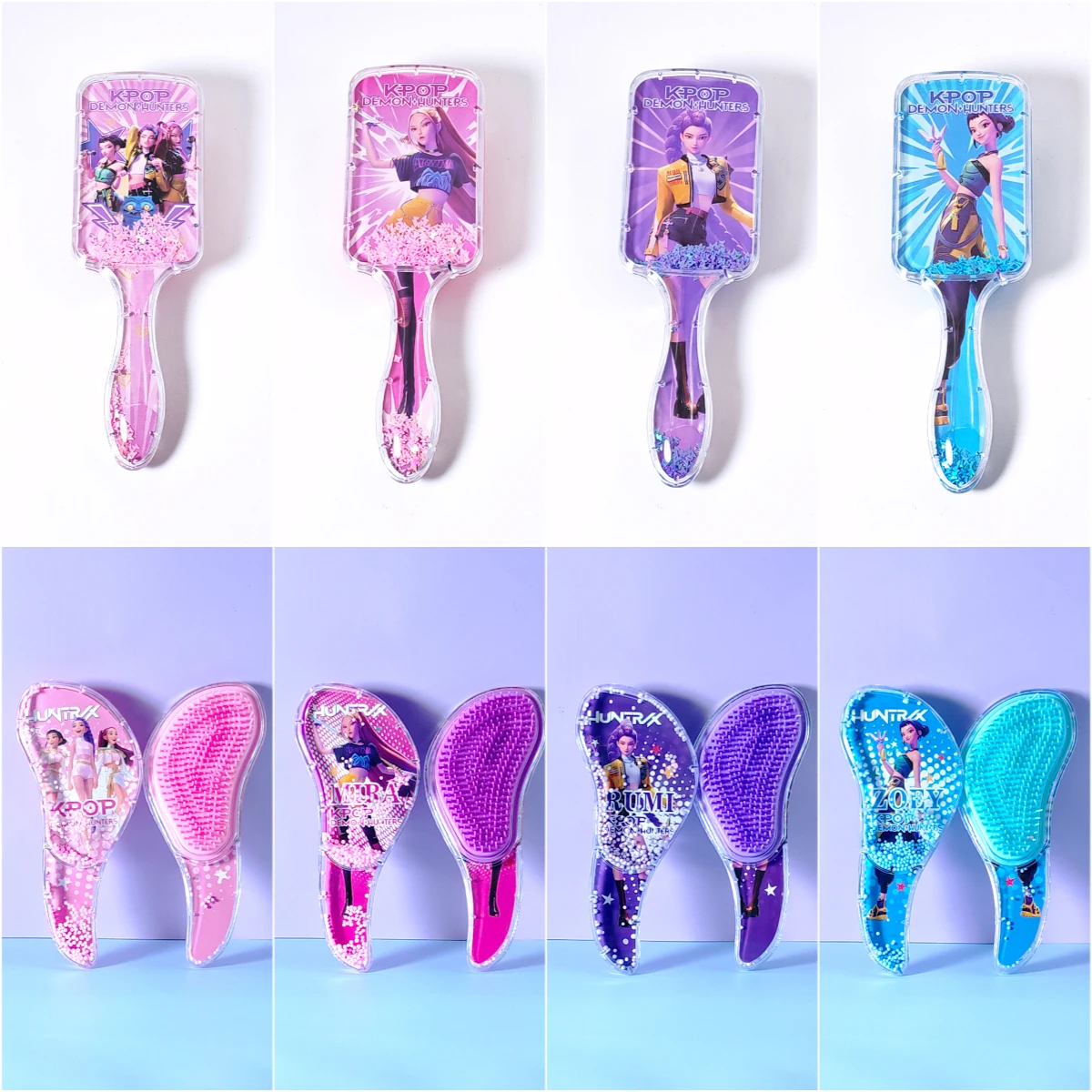 Cute K-pop Anime  Air Cushion Hair Comb, Exquisite 4Pcs Hairbrush Pack, Nice Souvenir Gift For Fans Club Teen Girls Present