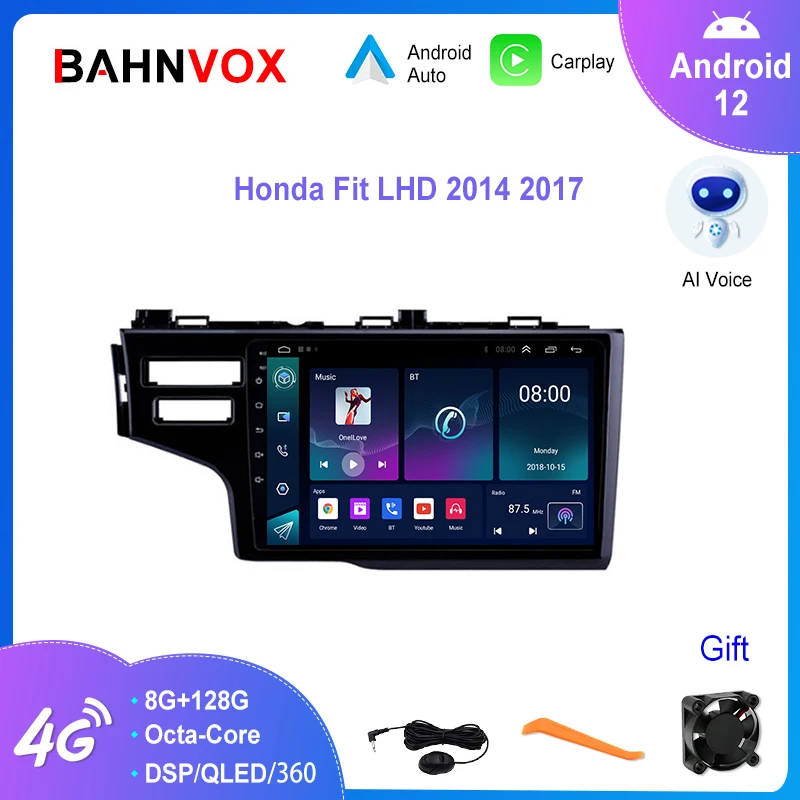 

9" Android 12.0 Car Radio for Honda Fit LHD 2014-2017 Carplay GPS Navigation Stereo QLED Multimedia Video Player Head Unit 2din