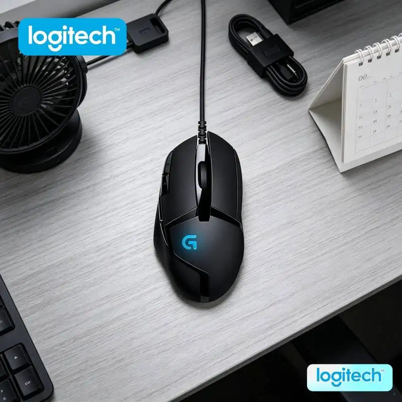 

Logitech G402 Wired Gaming Mouse Delta Zero Sensor 500+ IPS Tracking Anti-Slip Grips for Desktop Gaming Enthusiasts