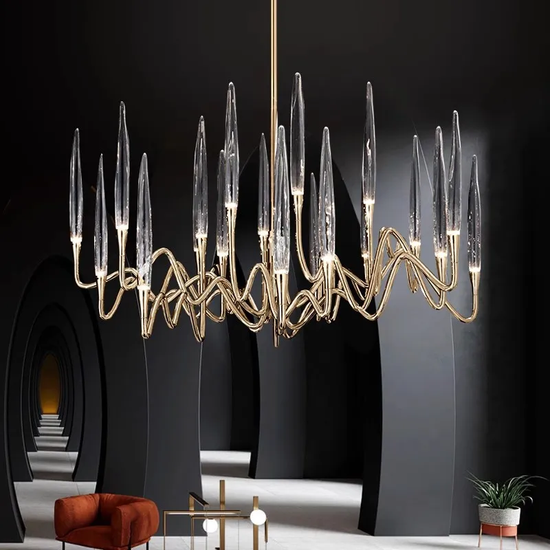 

Modern Candle Chandelier Luxury LED Crystal Chandelier Pendant Light for Living Room Bedroom Lights Fixtures