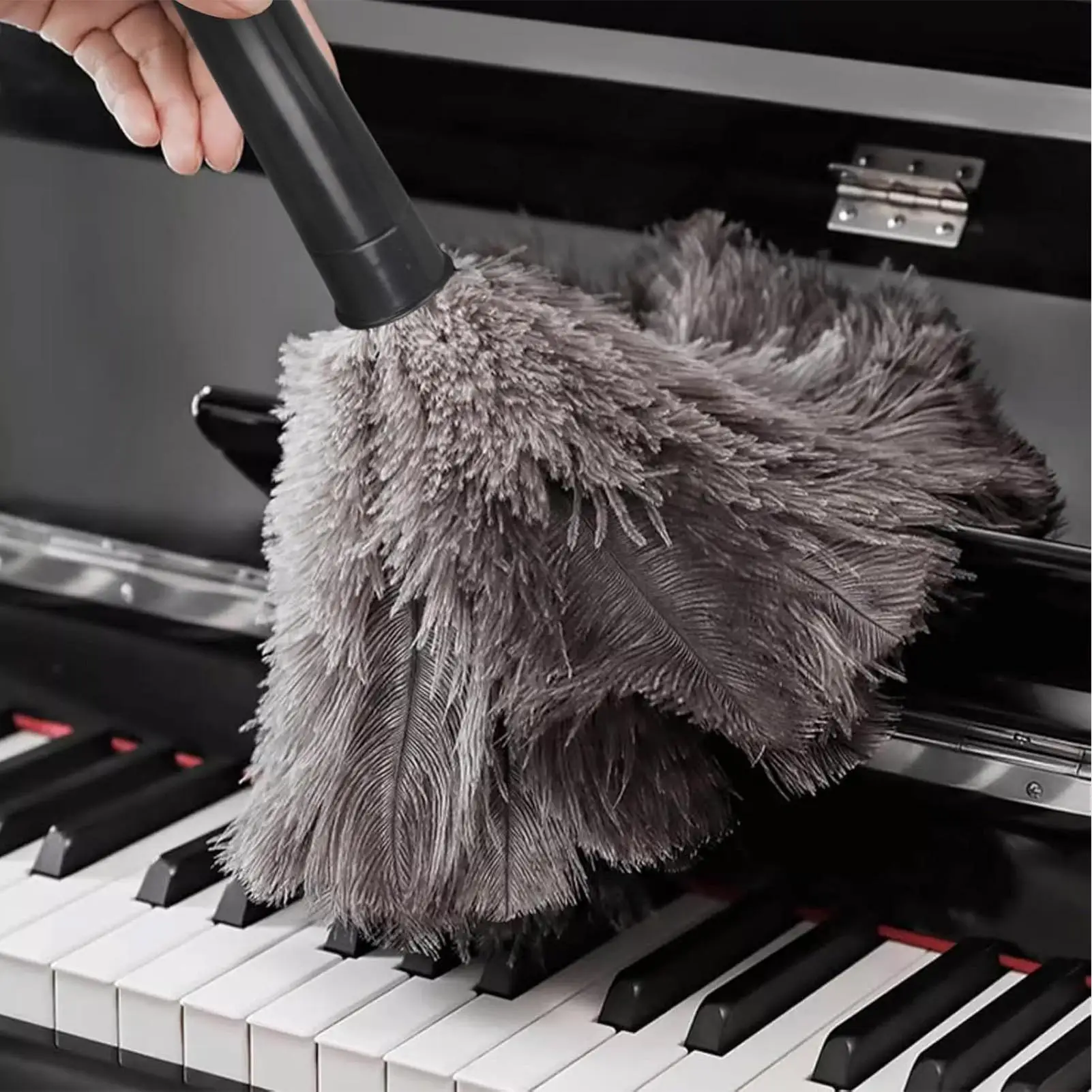 Retractable Feathers Duster For Cleaning, Anti Static Reusable Dusting Tool For Car House Furniture, Blinds, Keyboard, Office
