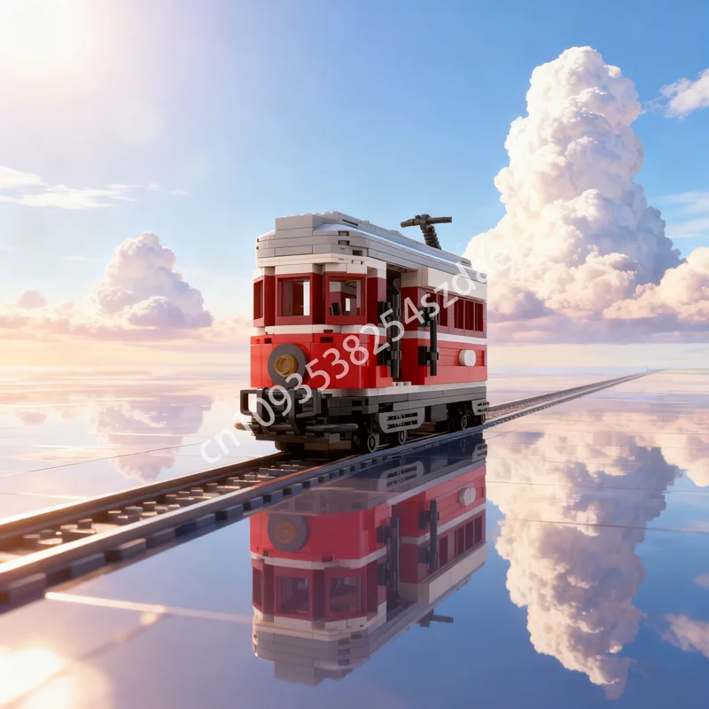 

484pcs MOC Trolley City Trainsed Model Building Blocks Architecture Assemble DIY Creative Idea Christmas Gifts Brick Toy Kids