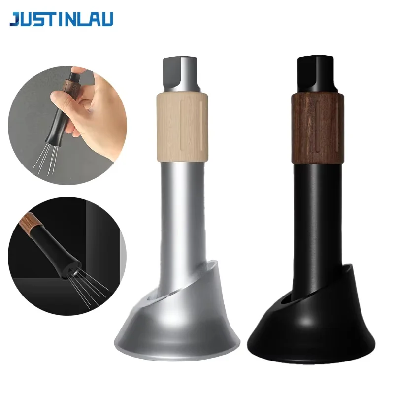 JUSTINLAU Kaffeenadel-Spender, Drucktyp Espresso-Rührer, Kaffeepulver-Rührnadel zur gleichmäßigen Pulververteilung, Kaffee-Werkzeug