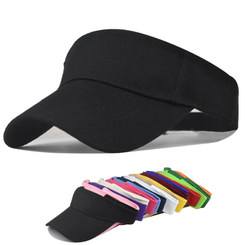 

Spring Summer Sports Sun Cap Men' Cap Women Adjustable Cotton Visor UV Protection Top Empty Tennis Golf Running Sunscreen Hat