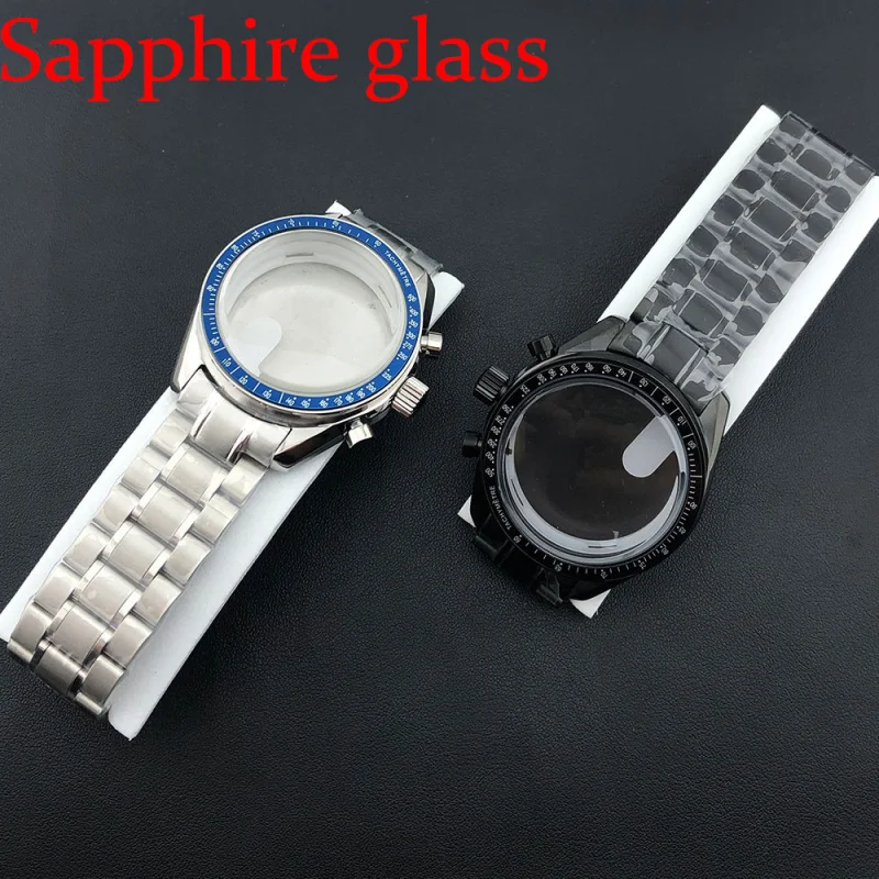 

Sapphire glass 40mm Chronomete Speedmaster316L stainless steel case suitable for 20mm strap and VK63 movement 5BAR water proof