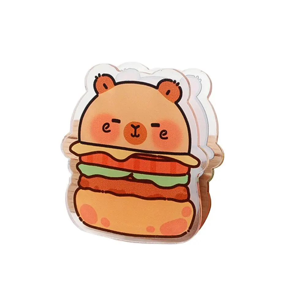 

Модный акриловый держатель для заметок в виде капибары, школьные принадлежности, офисные принадлежности, папка для файлов с героями мультфильмов, милый зажим для хранения из полипропилена