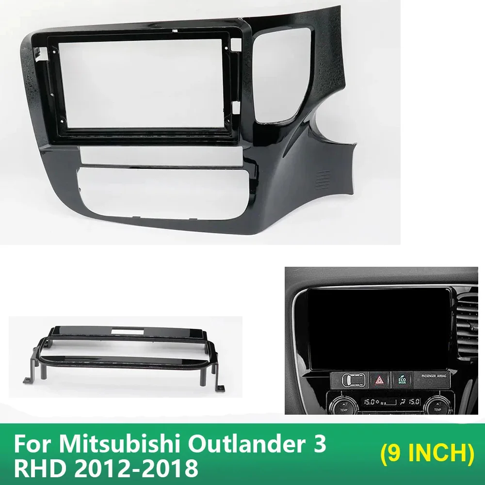 9 Inch Dvd Player Panel Radio Head Unit Stereo for Mitsubishi Outlander 3 RHD 2012-2018 Car Android Frames