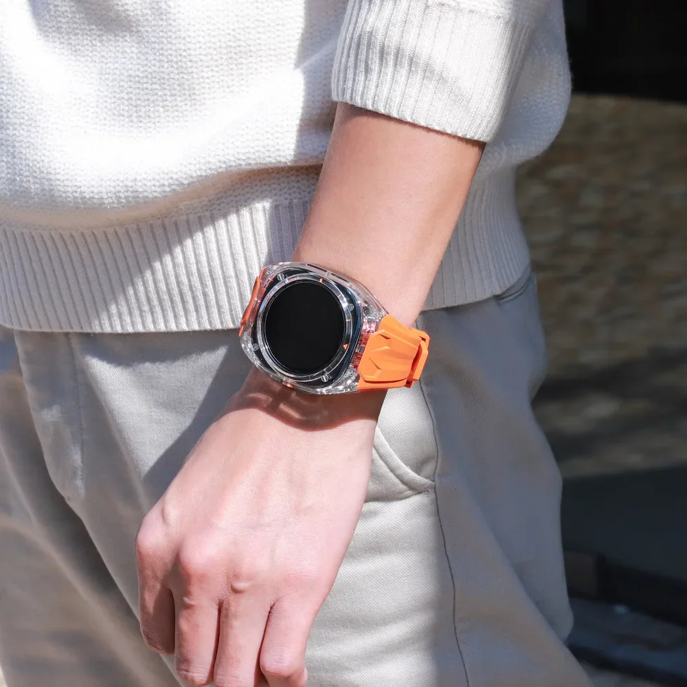 Silicone Band for Samsung Galaxy Watch Ultra 47mm PC+TPU Case Integrated Bumper for Samsung Galaxy Watch Ultra 47mm Accessories