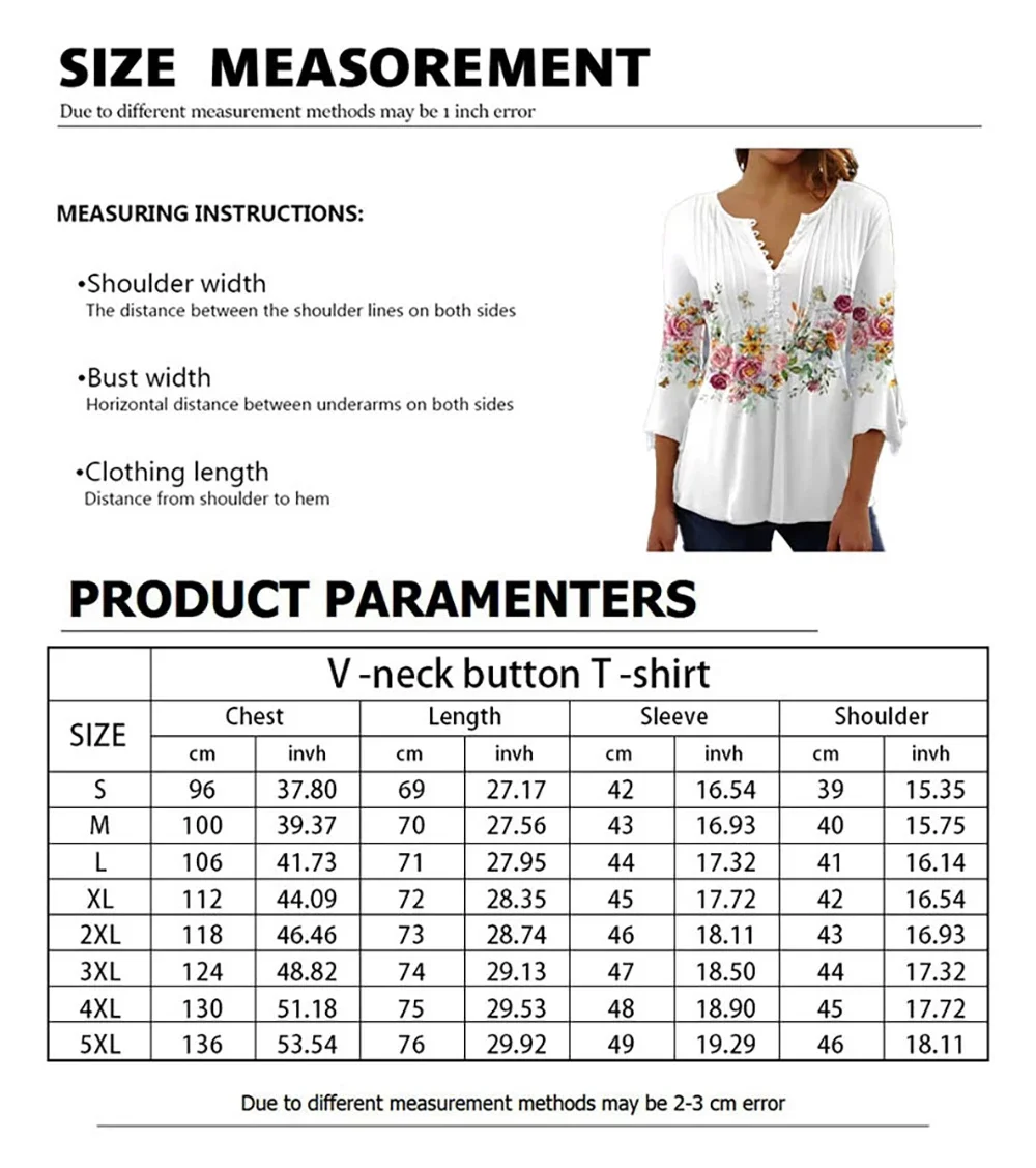 Fashion New Summer 2024 Women Button Tops 3D Printed Women Comfort Shirt Street Women Daily Casual Three Quarter Sleeve Tops