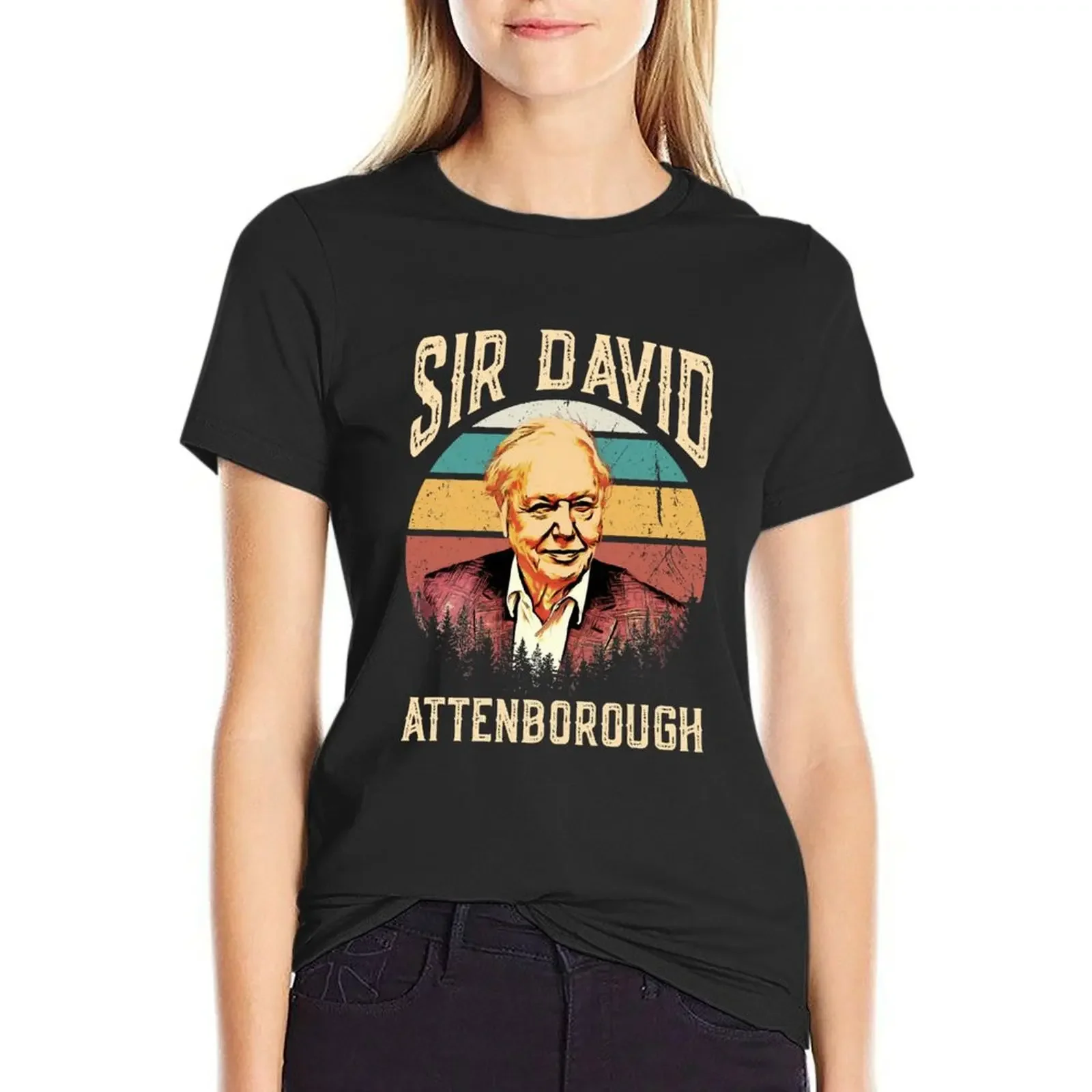 

Gift Idea The Legendary Sir David Attenborough Gifts Music Fans T-shirt korean fashion cute clothes t shirts for Womens