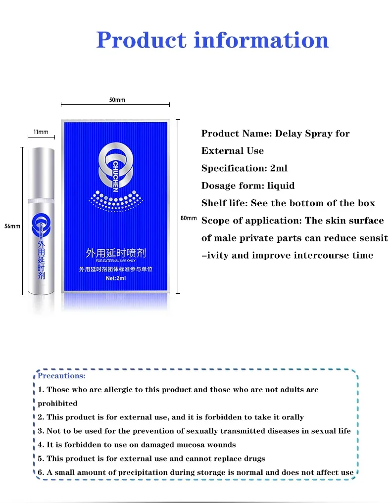 Male Delay Spray Powerful Sex Delay Product for Men Penis Enlargement Prevent Premature Ejaculation Prolong 60 Minute