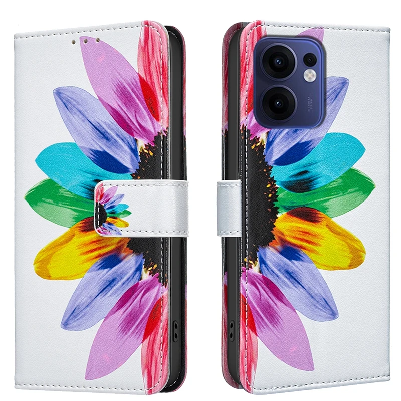 Leather Flip Case For OPPO Reno 13F 5G Case Painted Wallet Card Funda on for Oppo Reno13 F Reno13F 13f 5G CPH2699 Phone Cover