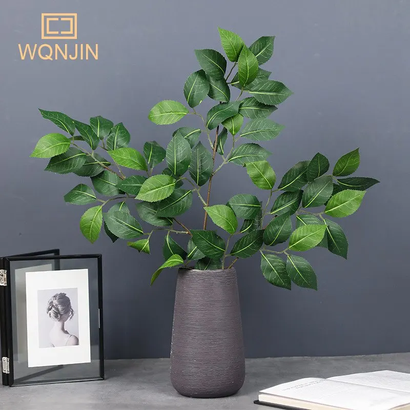 Simulation Plant Not Withered Non-fading Great Fidelity Realistic Decorative  Leaves Camellia Leaf Wedding Home decoration