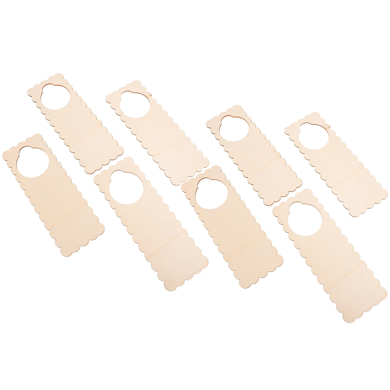 

10pcs Wooden Sign Hanging Door Decor DIY Plaques Craft Home Accessories Blank Wood Doorknob Pendant Retro Style Practical