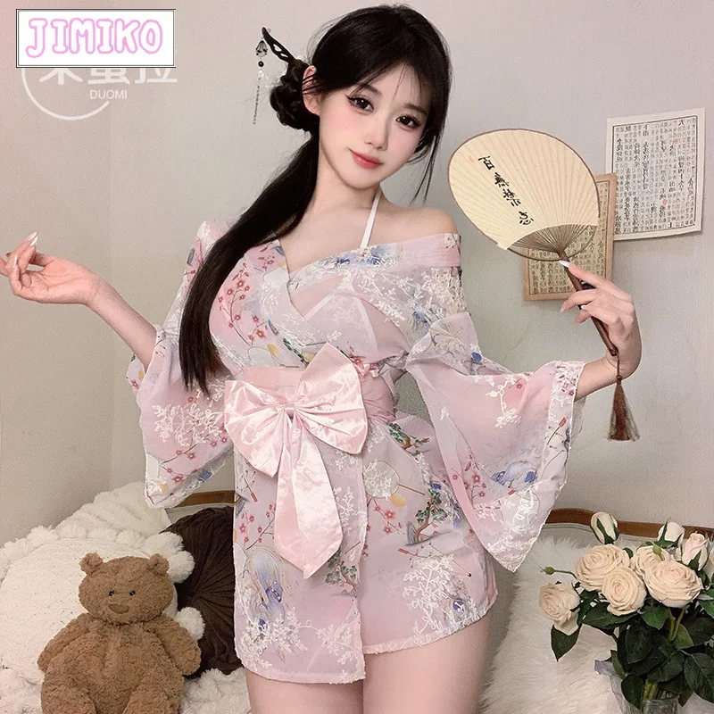 Jimiko Sexy Cosplay Japanese Kimono Games Anime Cosg Ladies Costume Couple Games Uniform Blue Pink Cute Succubus Lingerie