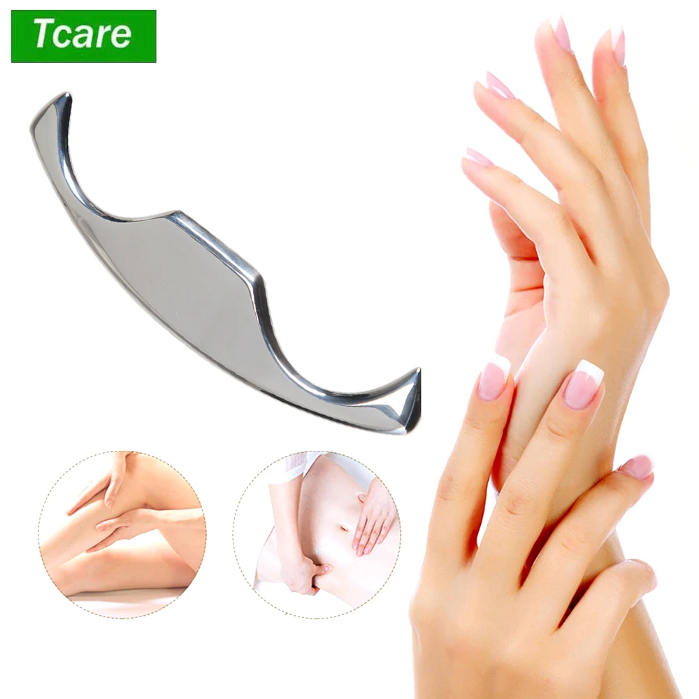 

Tcare Stainless Steel Gua Sha Scraping Massage Tool - Help Relieve Sore Muscles Great Soft Tissue Mobilization Tool for Back,Leg