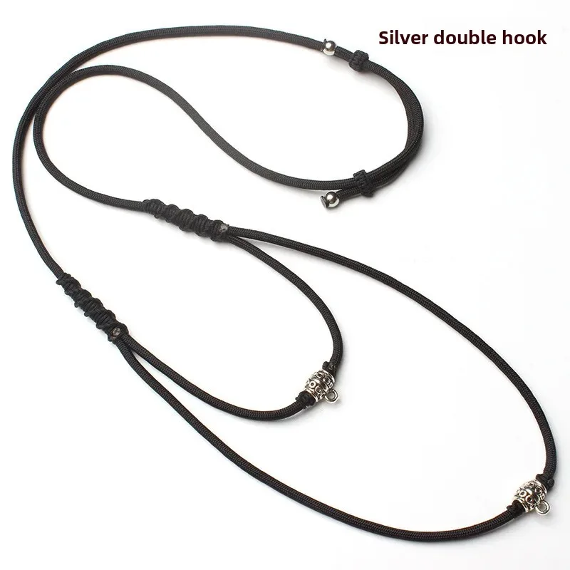 Collar con colgante de Buda tejido a mano, cuerda colgante tailandesa, individual, doble, triple, cuádruple, Sextuple, decoración de cuerda múltiple