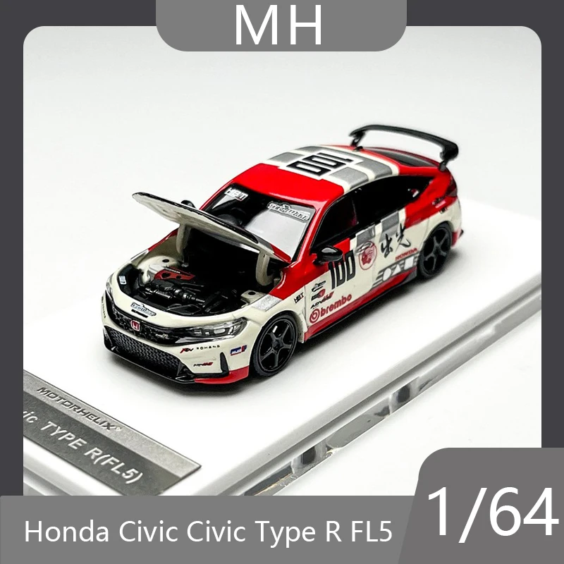 

MH 1:64 Honda Civic Type R FL5 Open top Alloy Car Model Desktop Ornament Boy Toy Birthday Gift