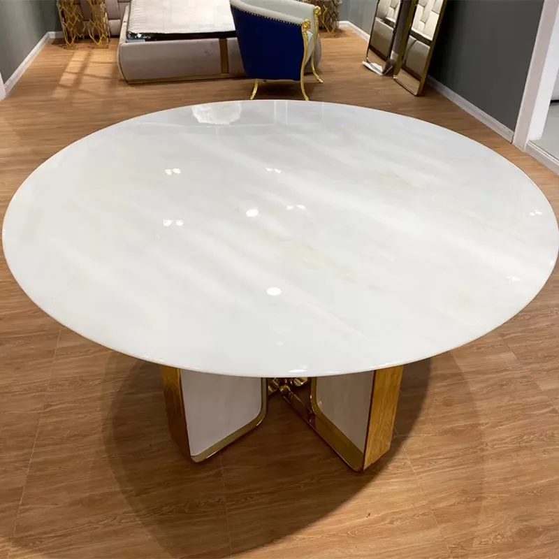 Natural White Agate Stone Coffee Table White Jade Marble Stone Table Top and Dining Table