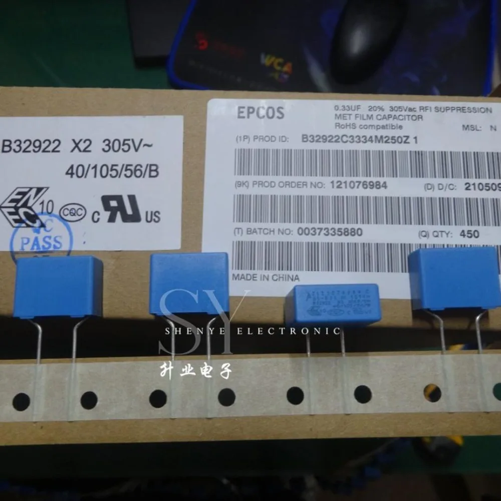 

10PCS EPCOS 0.33uf/305vAC 330nf u33 334 New film capacitor B32922C3334M25