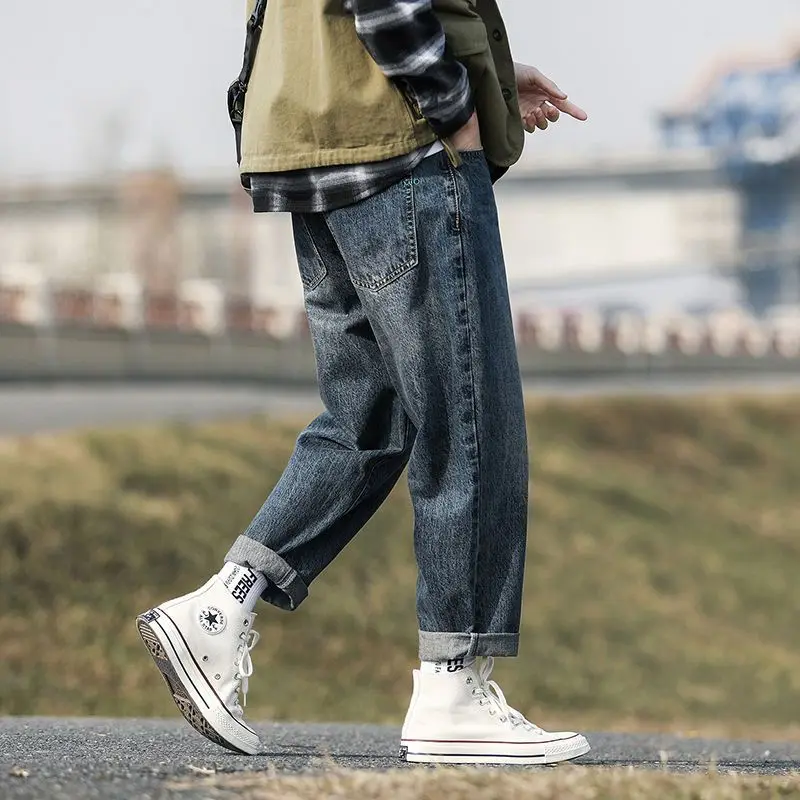 

Classic Cargo Pants 2023 New Streetwear Baggy Jeans New Spring Summer Men Korean Fashion Straight Denim Trousers Clothing H82