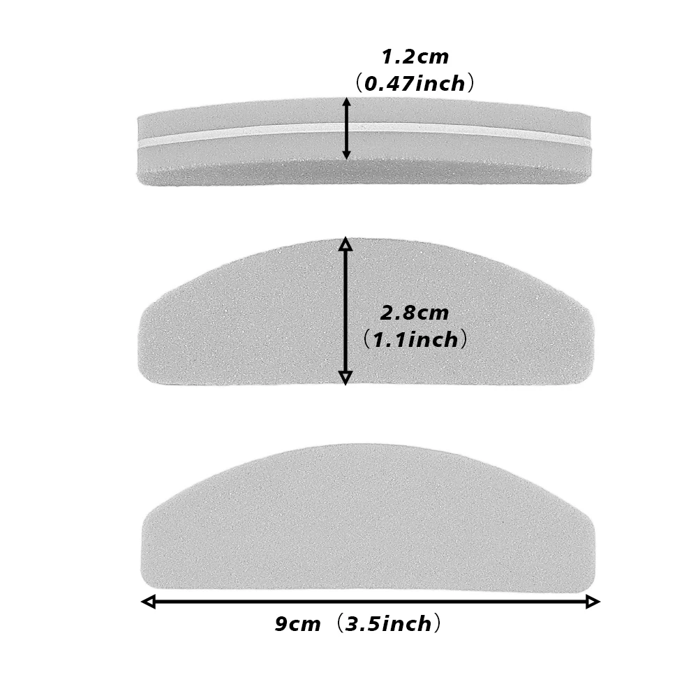 5/10/20Pcs Grey Sponge Nail File Grit MINI Tools Double Sided Sandpaper Foam Emery Board Polisher Buffer Moon Design