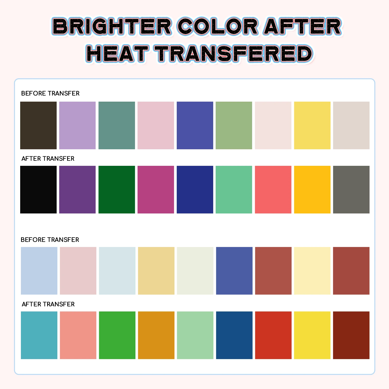 أوراق نقل الحبر التسامي بلون واحد 18 ورقة 12 بوصة × 10 بوصة أوراق نقل ورق التسامي الوردي/الأصفر/الأخضر للأكواب #2