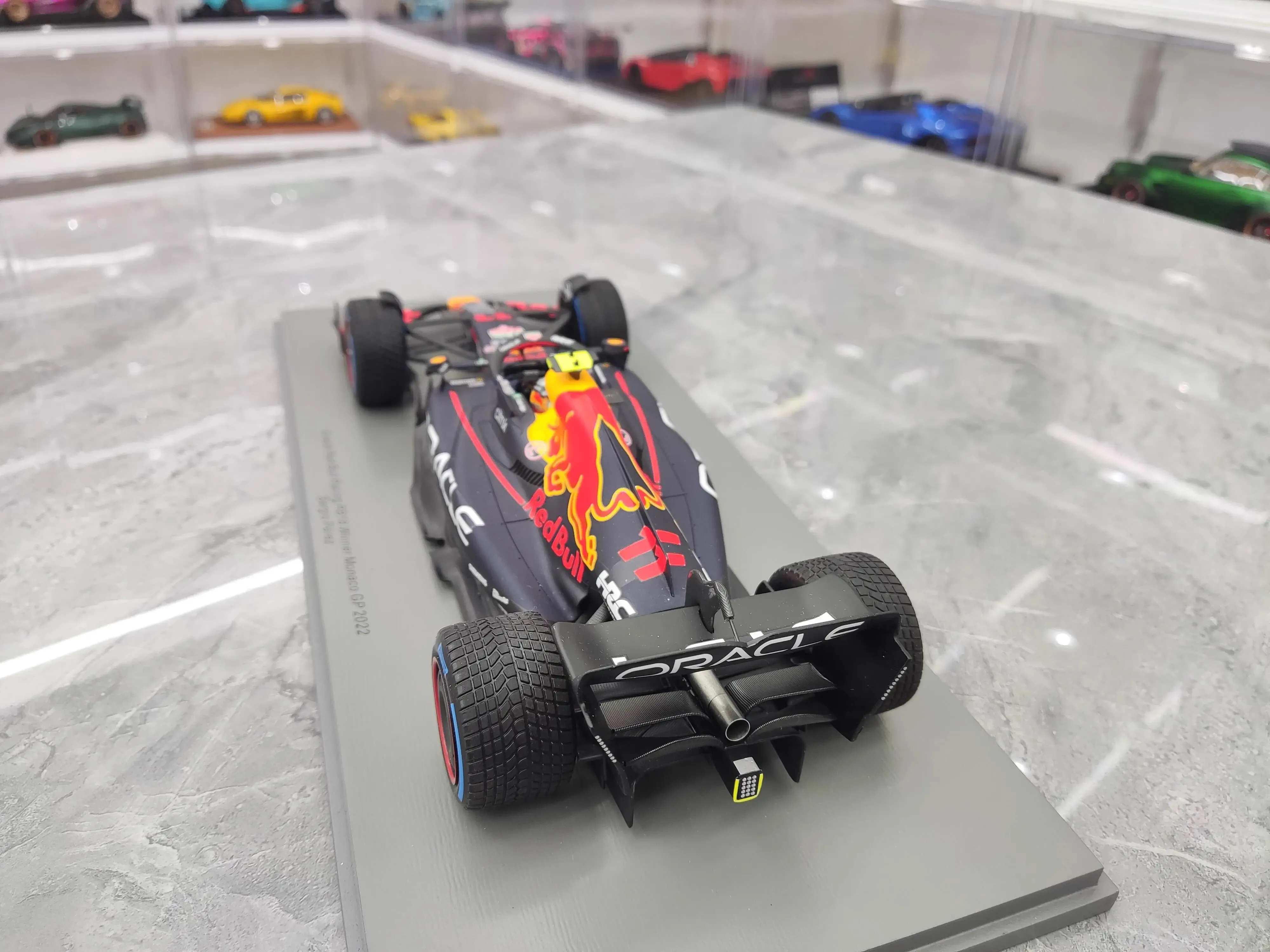 1:18 Spark F1 Car Model Red Bull 2022 Monaco Sergio Perez RB18 #11 Collectible Children Toys Checo F1 Car Birthday Gift